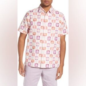 Ted Baker Short Sleeve Printed Button Down Shirt